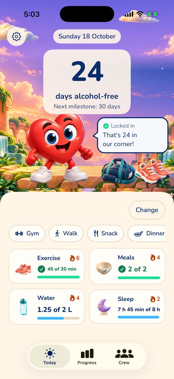 The same day locked in: 24 days, with Heart saying That's 24 in our corner